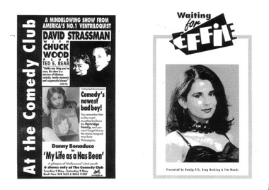 Theatre Program, Waiting for Effie (comedy) performed by Mary Coustas at Athenaeum Theatre commencing 28 March 1992
