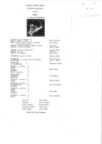 theatre program, Hamlet (play) performed at Athenaeum Theatre Two commencing 5 November 1979 with Simon Chilvers