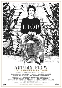 Theatre Poster, Lior (singer/songwriter) 10th Anniversary Australian Tour 2015 @ Athenaeum Theatre commencing 16 October