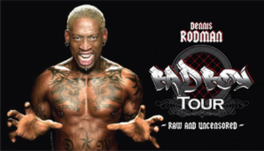Internet Article, Dennis Rodman (ex-basketballer)  "Bad Boy" Tour performing on 4 Feb 2015 at Melbourne Athenaeum Theatre