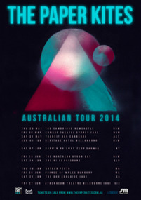 Poster, The Paper Kites 2014 Australian Tour @ Athenaeum Theatre 27 June 2014 Melbourne
