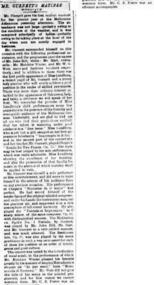 Newspaper Article, Mr. Guenett's Matinee Musicale performed at Melbourne Athenaeum Hall on 9 February 1875 as reported in Argus 10 February 1875