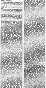 Newspaper Article, Mrs. Colclough's lecture on the subject of "Men's Wrongs" held at Melbourne Athenæum Hall on 16 December 1874