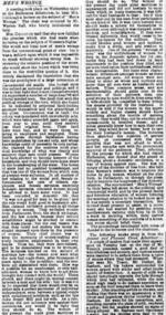 Newspaper Article, Mrs. Colclough's lecture on the subject of "Men's Wrongs" held at Melbourne Athenæum Hall on 16 December 1874