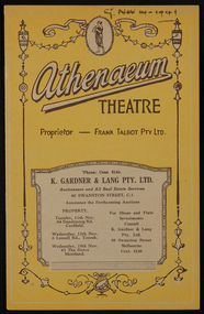 Booklet - Program, Program, Major Barbara starring Rex Harrison, 1941
