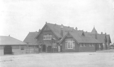 Photograph, Back of school 1915