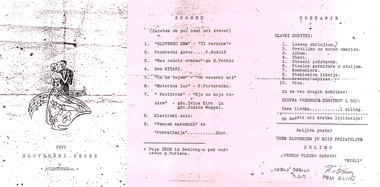 Program, Program of the Slovenian Evening Dance, 1955
