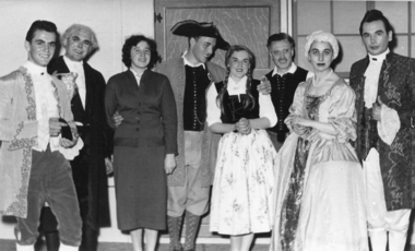 Photo of the first Drama group performance in 1957, Performers of the first Slovenian drama group performance in Melbourne, 1957