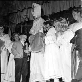 St Nicholas in 1959, St Nicholas and children in 1959, December 1959