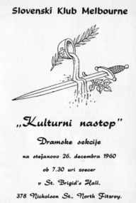 Invitation, Invitation to the Boxing Day Cultural performance in 1960, 1960