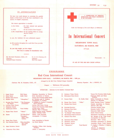 Red Cross International Concert Program, Red Cross International Concert Program in 1965, 1965