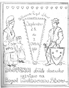 Invitation, Invitation inviting Slovenians to visit Royal Melbourne Show in 1961, 1961