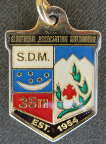 Keyring - 35th Anniversary, Slovenian Association Melbourne 35th Anniversary keyring 1989, 1989