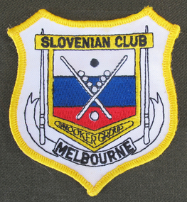 Embroidered emblem, Slovenian Association Melbourne - Snooker Group