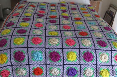 crochet bedspread, Barcela Bole - crochet bedspread, 1950s