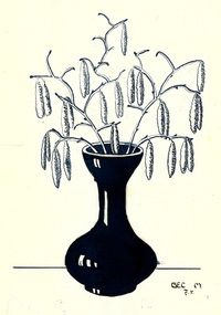 ink drawing, Marcela Bole - ink drawing 1925, 1925
