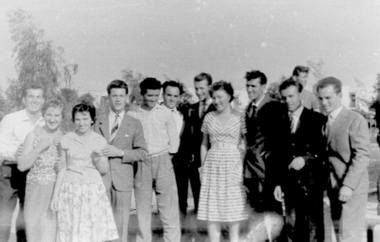 Camp Latina, photo, Slovenians in camp Latina, 1960, September 1960