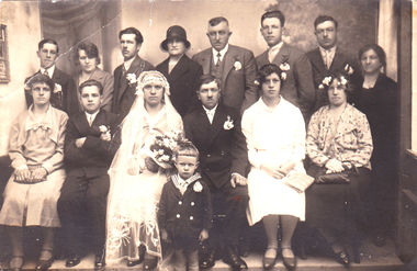 wedding photo, Wedding, Ivanka Lavrencic and Alojz Markic, 1930, May 1930