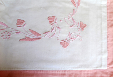 Pink embroidery, Neva Roeder-Bole pink embroidery