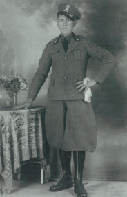 Photo, Silvester Bole in Italian army uniform, fought the Mussolini War in Ethiopia, 1933, 1933
