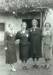 Photo, Sisters: Ema, Ljudmila, Pavla and Marcela Gec, married Bole, 1932, 1932