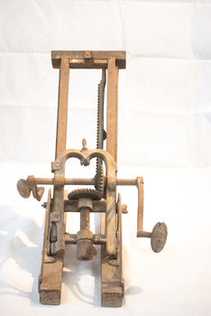Portable sleeper drill from above