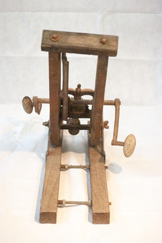 Portable sleeper drill rear view