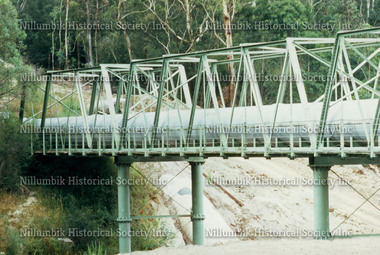 Maroondah Aqueduct where it crosses the Plenty River at Greensborough taken 1977