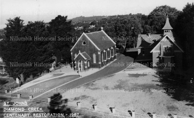 Photograph - Black & white photograph, St Johns Church centenary restoration 1967