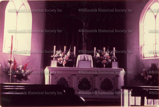 Alter of the first Catholic Church in Diamond Creek
