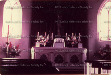 Alter of the first Catholic Church in Diamond Creek
