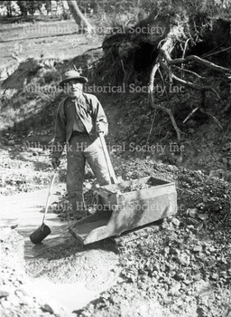 Johnny working in Watery Gully