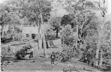 Photograph - Black & white photograph, Orme Family Cottage Diamond Creek
