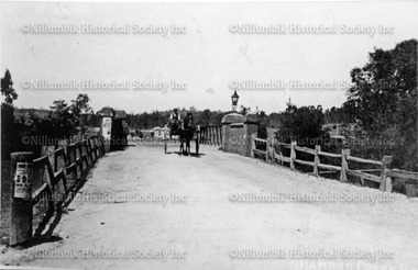 Photograph - Black & white photograph, Diamond Creek bridge c1905