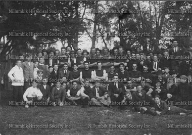 Diamond Creek Footballers and Supporters c1920