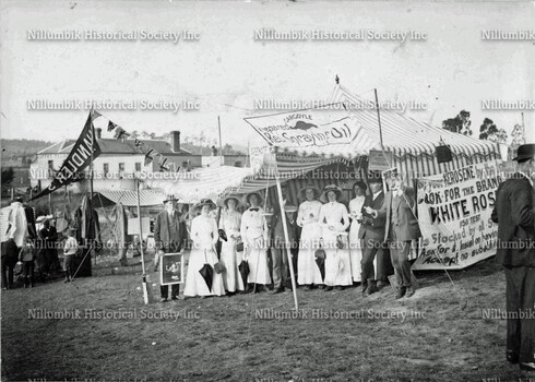 Group of Ladies at Diamond Creek Horticultural Show c1900