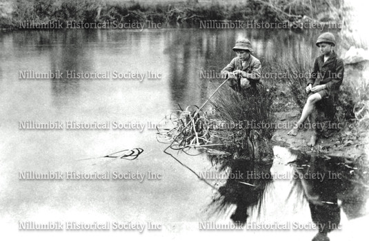 Two Boys Fishing Diamond Creek