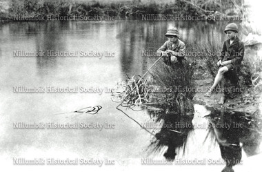 Two Boys Fishing Diamond Creek