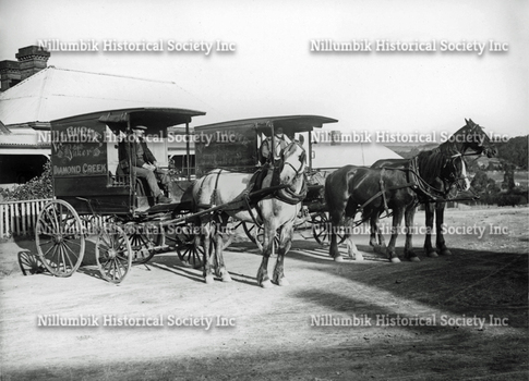 Patrick Burke's Bakers Carts in Collins Street Diamond Creek