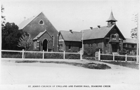 St John's Church of England Diamond Creek postcard