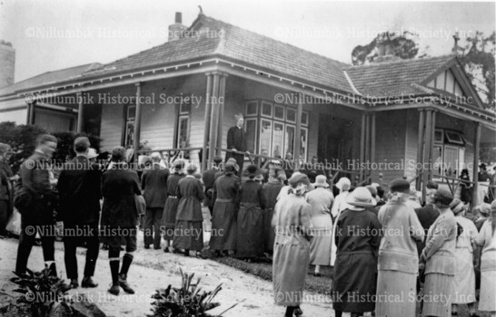 Opening of Catholic Presbytery Diamond Creek by Archbishop Mannix on 25th April 1915