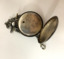 Men's silver fob watch with chain.