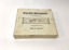 Lidded cardboard box containing 92 cards of coloured nylon mending thread for stockings 