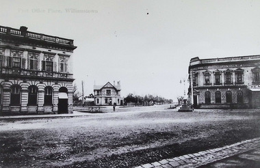 Photograph - Nelson Place, corner of Parker & Cole Streets, showing the old Post Office