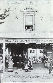 Photograph - Nelson Place, showing Mrs White's Milliner & Draper shop