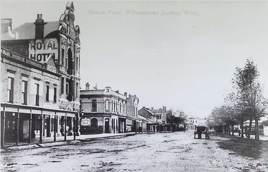 Photograph - Nelson Place, looking west, showing the Royal Hotel
