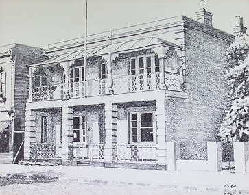 Photograph - Nelson Place, Sketch of 231 Nelson Place