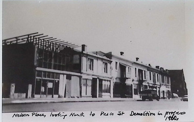 Photograph - Nelson Place, shops, 1960's