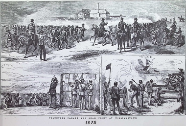 Photograph - Volunteer Parade and Sham fight at Williamstown, 1878