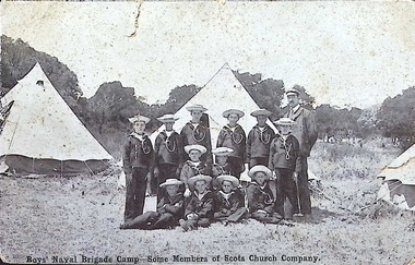 Postcard - Boys Naval Brigade Camp